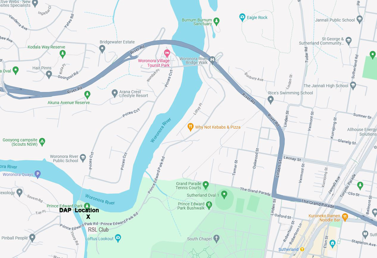 Prince Edward Park DAP map