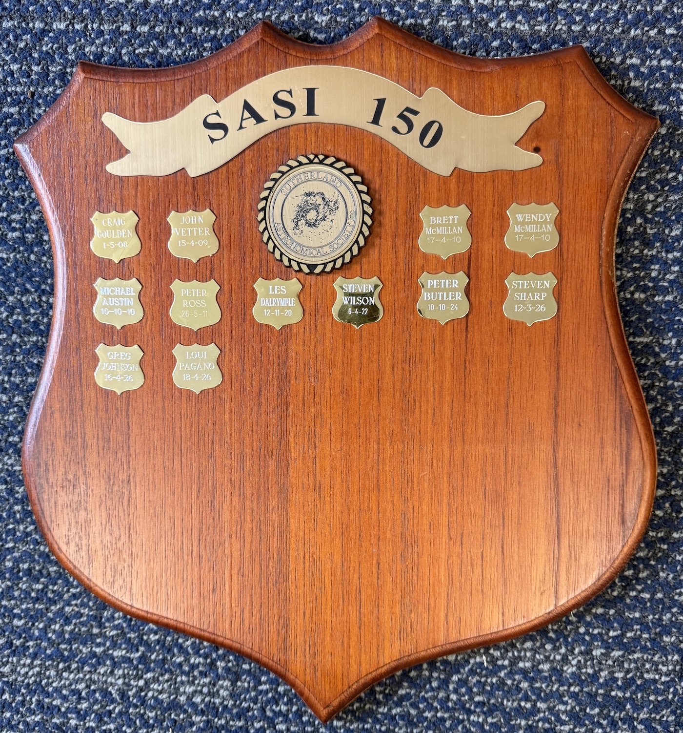 article sasi150 plaque
