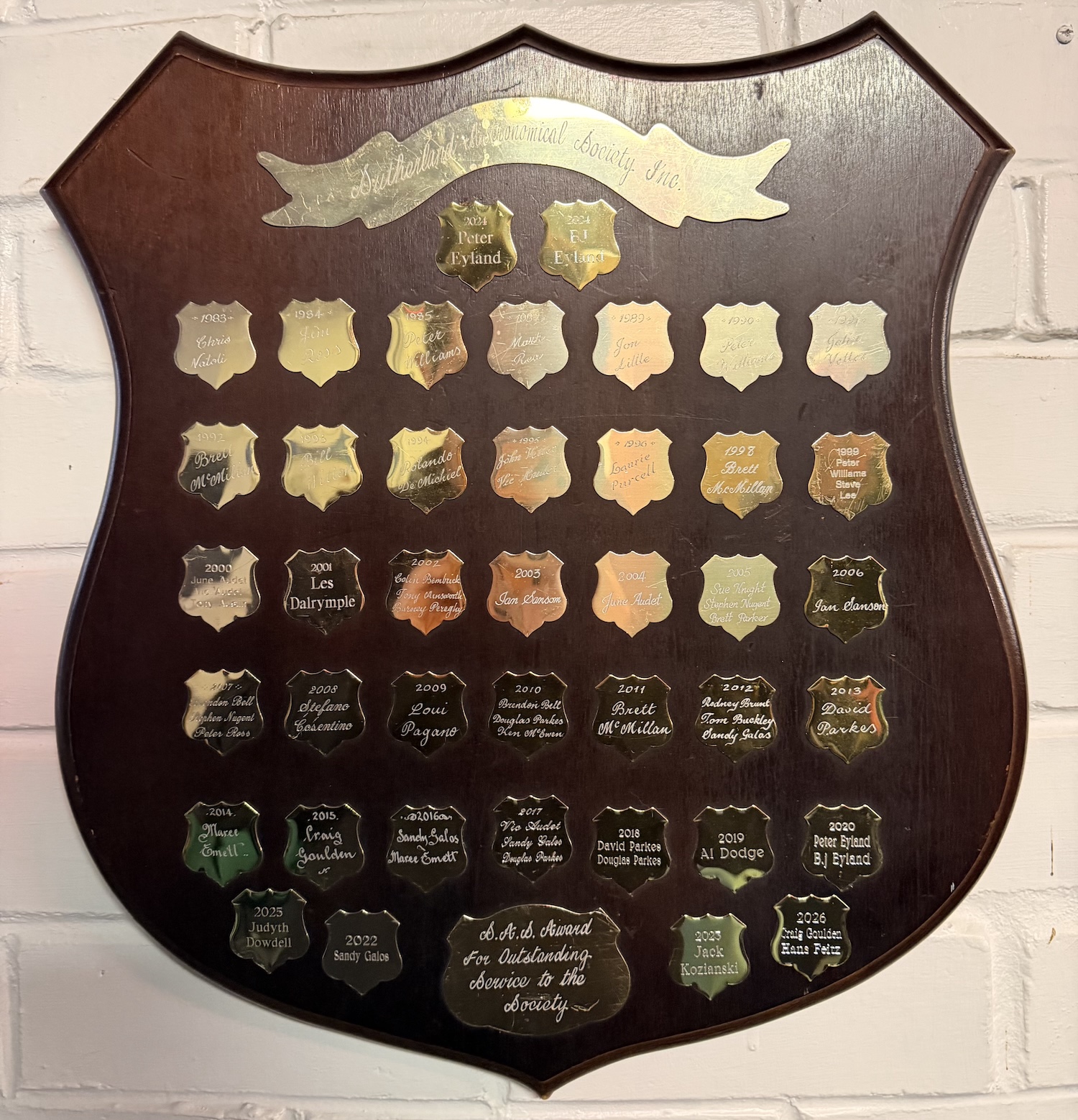 article sasiaward plaque